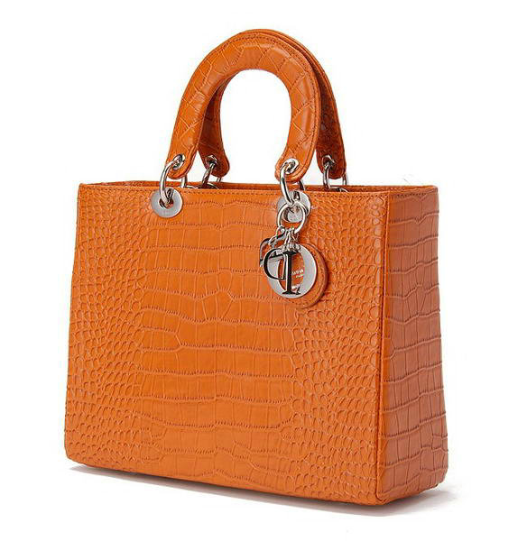 replica jumbo lady dior crocodile leather bag 6322 camel